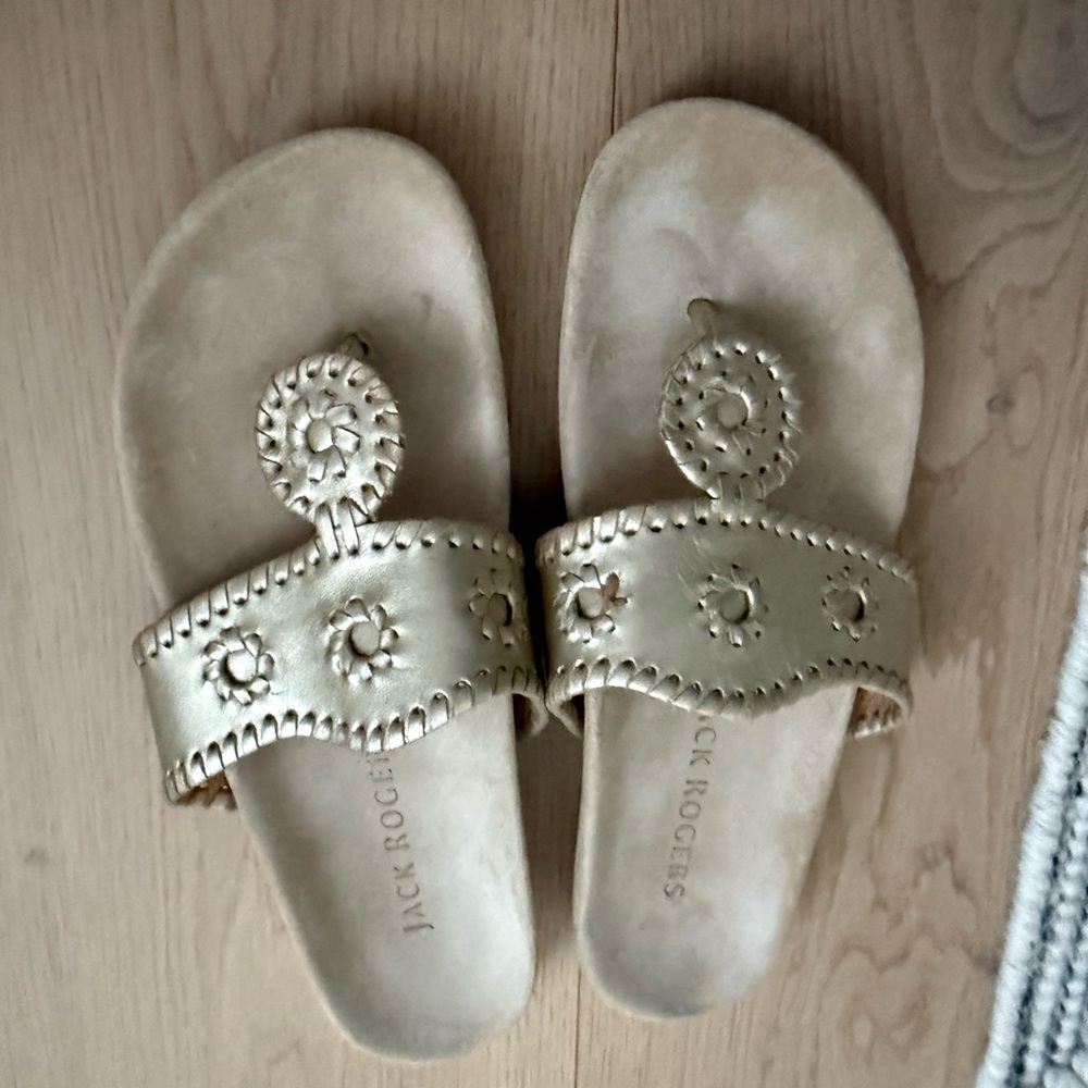 Jack Rogers Metallic Gold Sandals